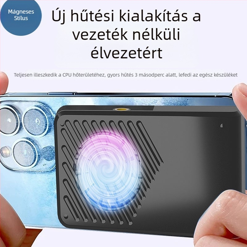 Félvezető mobiltelefon hűtő beépített 4000 mAh-s akkumulátorral, súlya 158,5 g, kompatibilis iPhone 12–16