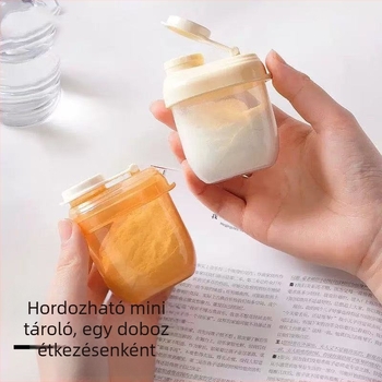 Dijin hordozható osztott tejpor doboz egy étkezésre, nedvességálló tárolás, 0–1 éveseknek