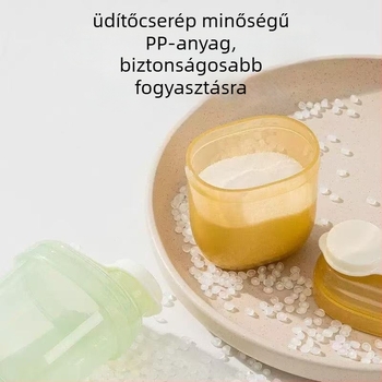 Dijin hordozható osztott tejpor doboz egy étkezésre, nedvességálló tárolás, 0–1 éveseknek