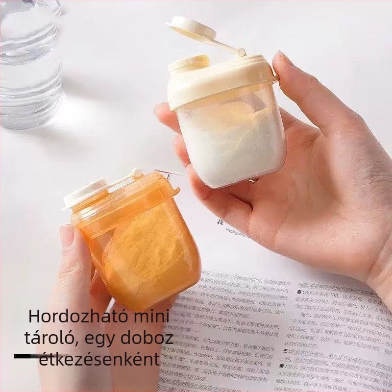 Dijin hordozható osztott tejpor doboz egy étkezésre, nedvességálló tárolás, 0–1 éveseknek