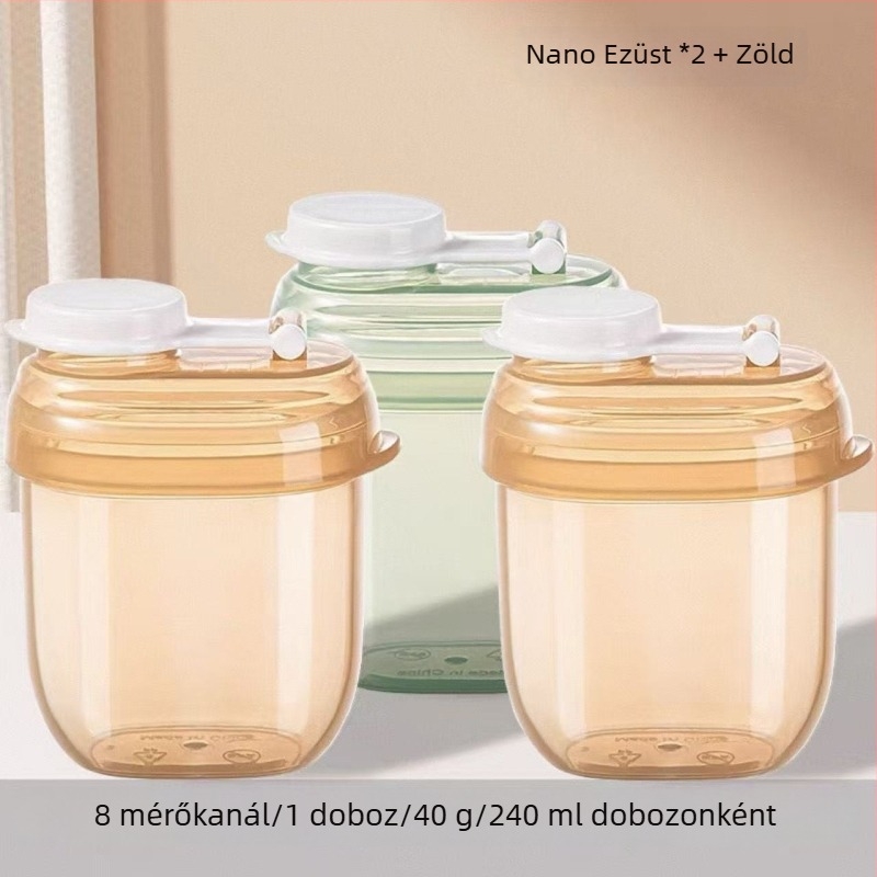 Dijin hordozható osztott tejpor doboz egy étkezésre, nedvességálló tárolás, 0–1 éveseknek