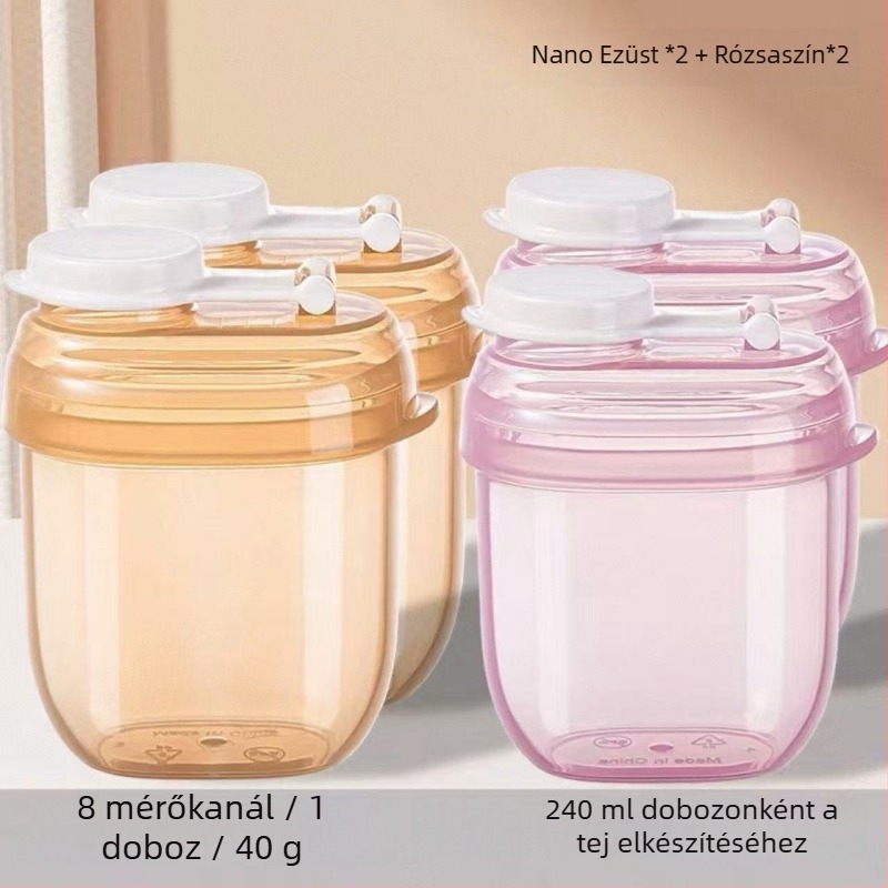 Dijin hordozható osztott tejpor doboz egy étkezésre, nedvességálló tárolás, 0–1 éveseknek