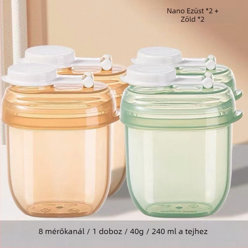 Dijin hordozható osztott tejpor doboz egy étkezésre, nedvességálló tárolás, 0–1 éveseknek