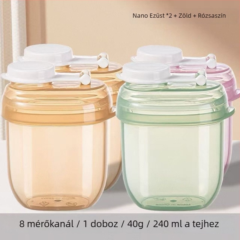 Dijin hordozható osztott tejpor doboz egy étkezésre, nedvességálló tárolás, 0–1 éveseknek