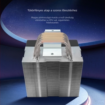 Magic Space X600 processzorhűtő 6 hőcsővel, 12 cm ARGB PWM ventilátorral, kompatibil LGA1200/1700 és AM4/AM5 tartóval