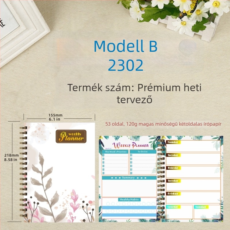 Notesz Deburg 2301, 120 g offset papír, 53 lap, Testreszabás: Igen
