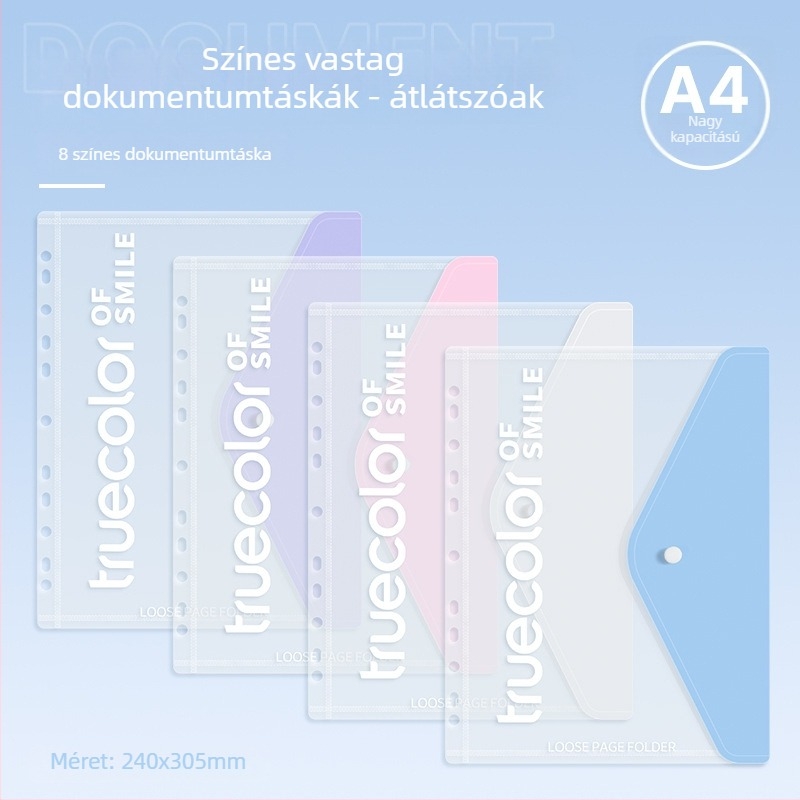 Dokumentum mappa (Binder) – Truecolor információs mappa, műanyag kivitel, logónyomtatás nem lehetséges
