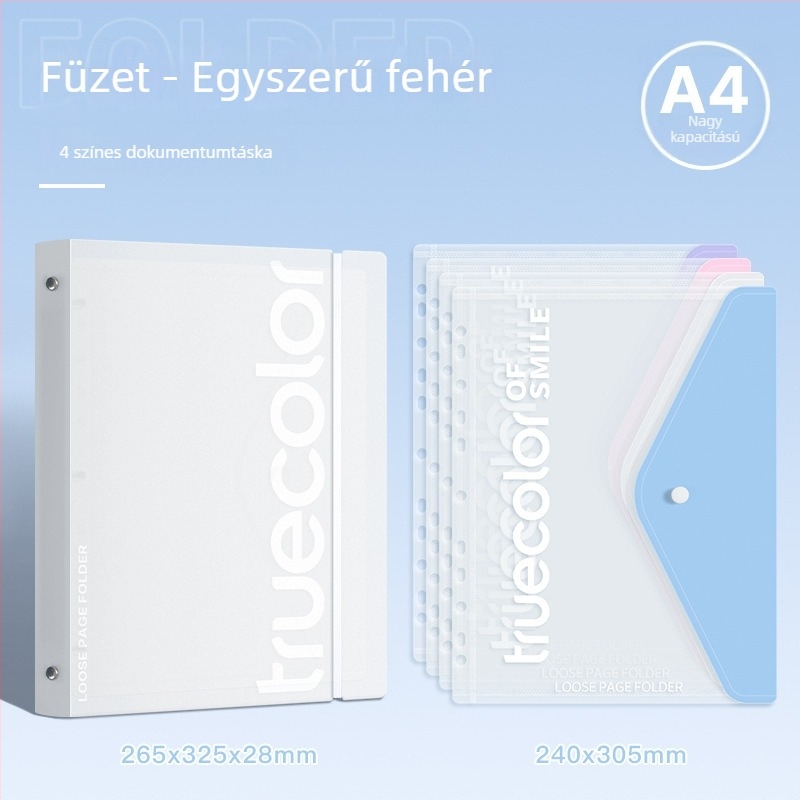 Dokumentum mappa (Binder) – Truecolor információs mappa, műanyag kivitel, logónyomtatás nem lehetséges