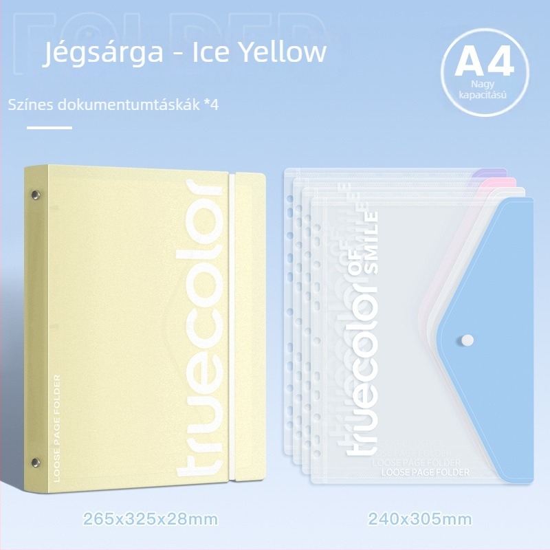 Dokumentum mappa (Binder) – Truecolor információs mappa, műanyag kivitel, logónyomtatás nem lehetséges