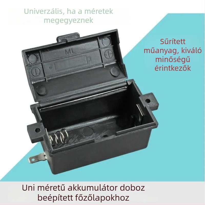 Beépített gáztűzhelyhez akkumulátortok, univerzális, 1 vagy 2 cella.