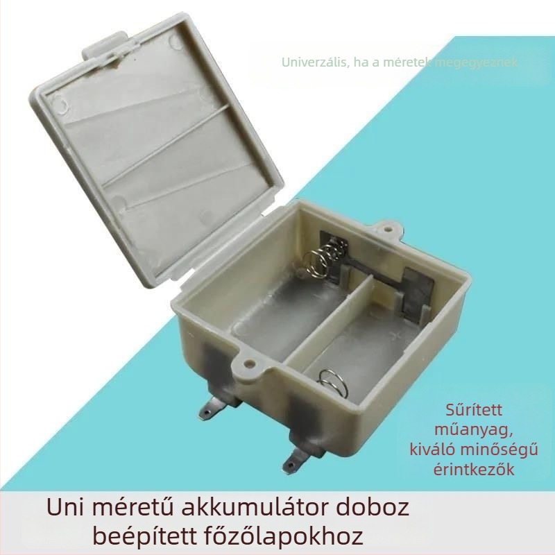 Beépített gáztűzhelyhez akkumulátortok, univerzális, 1 vagy 2 cella.