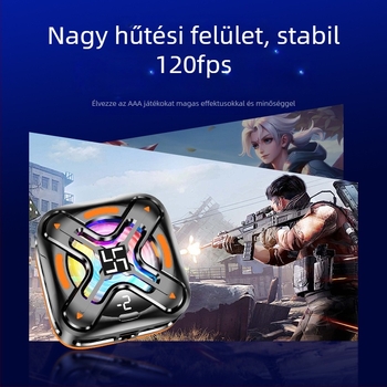 Hátlapi mágneses hűtőklip mobiltelefonhoz félvezető radiátorral, DY26 modell, 10W, Type-C csatlakozó, 150g
