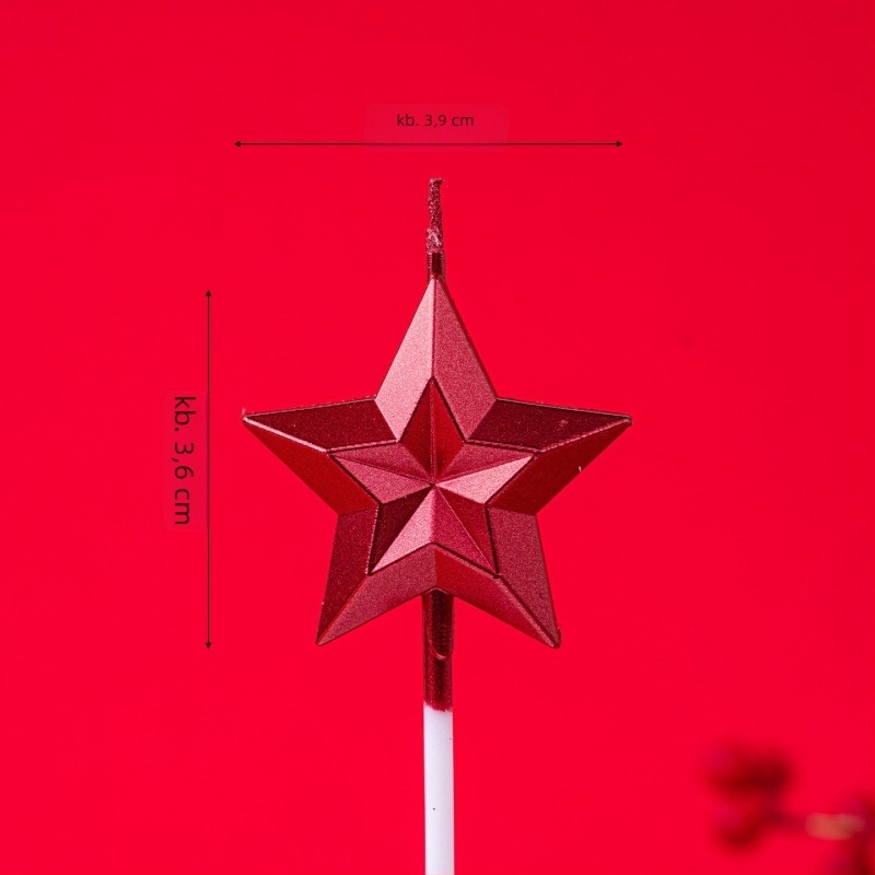 Torta gyertyák számokkal – Ló évéhez kapcsolódó ünnepi dekoráció csillag alakú díszek