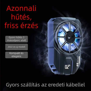 MEMO DLA3 Mobiltelefon hűtő félvezető hűtéssel és hőmérséklet-kijelzővel, Type-C, 8W