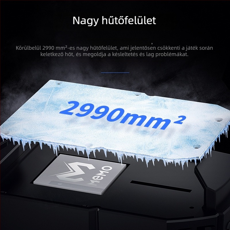 MEMO DLA3 Mobiltelefon hűtő félvezető hűtéssel és hőmérséklet-kijelzővel, Type-C, 8W