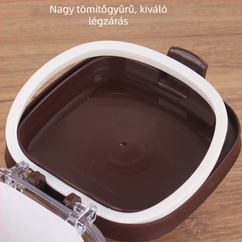 Nedvességálló négyszögletes műanyag tároló konyhára, frissességmegőrző üveg, 300 ml alatt, anyag: selyemvirág