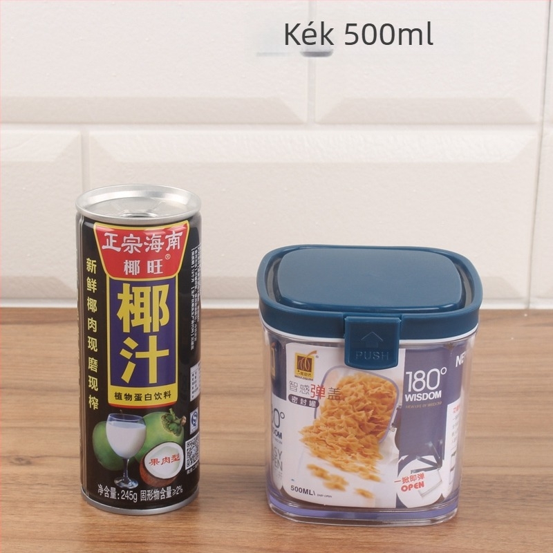 Nedvességálló négyszögletes műanyag tároló konyhára, frissességmegőrző üveg, 300 ml alatt, anyag: selyemvirág