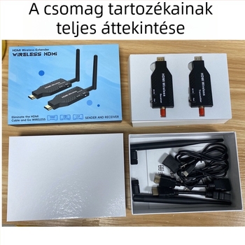 HDMI WiFi bővítő beltéri használatra, 50 m hatótávolság, 1080p felbontás, távoli ébresztés, energiagazdálkodás