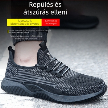 Munkavédelmi cipő, Flywoven hálós anyag, acél orr, ütés- és perforáció elleni védelem, könnyű és lélegző (acél orr; ütés- és perforáció elleni védelem; Flywoven háló)