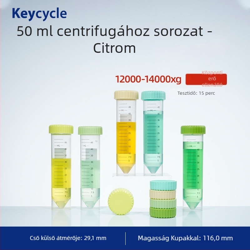 Kakashi PP műanyag zárt laboratóriumi csövek – élelmiszer-minőségű – kávébabok, tejpor és tabletták tárolására