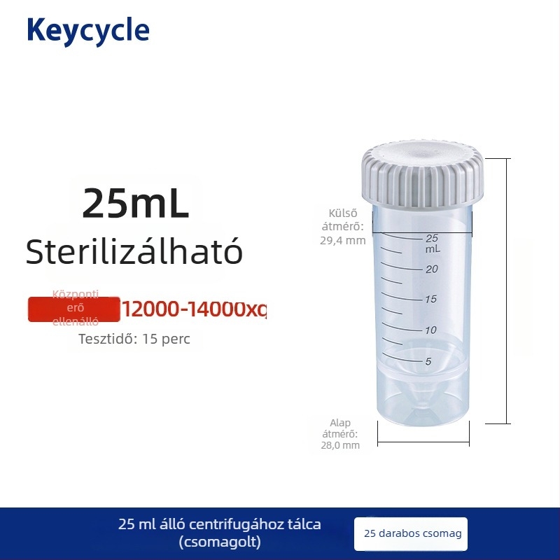 Kakashi PP műanyag zárt laboratóriumi csövek – élelmiszer-minőségű – kávébabok, tejpor és tabletták tárolására