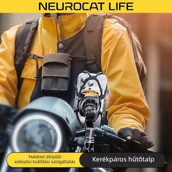 Kerékpáros telefontartó hűtő radiátor GW05 (ABS+Silicone, USB-C, 5V/2.5A, 80 g)