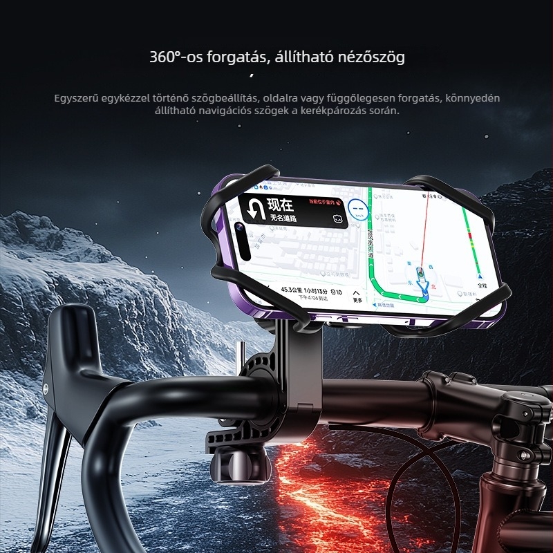 Kerékpáros telefontartó hűtő radiátor GW05 (ABS+Silicone, USB-C, 5V/2.5A, 80 g)