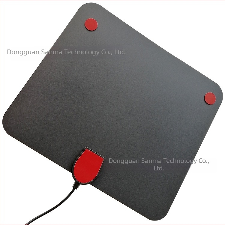 Beltéri HDTV antenna, vékonyfilmes négyszögletes dizájn, nagyfelbontású vétel; OEM márka, licencelt magáncímke.