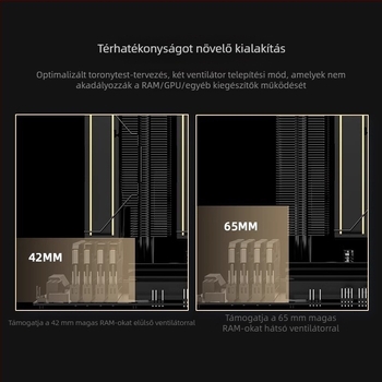 ID-COOLING Frozn Frost Grid 620 Fekete-Arany Kiadás CPU Lég hűtő Toronyhűtő Frozn A620