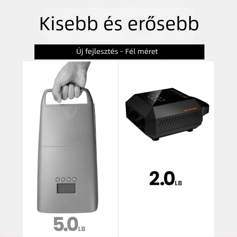 Elektromos SUP pumpa kettős hengerrendszerrel, kétfokozat intelligens felfújás, 72V, 120W, digitális kijelző