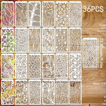 Latte art forma torthoz – PET anyag, DIY textúra sablon, könnyen tisztítható