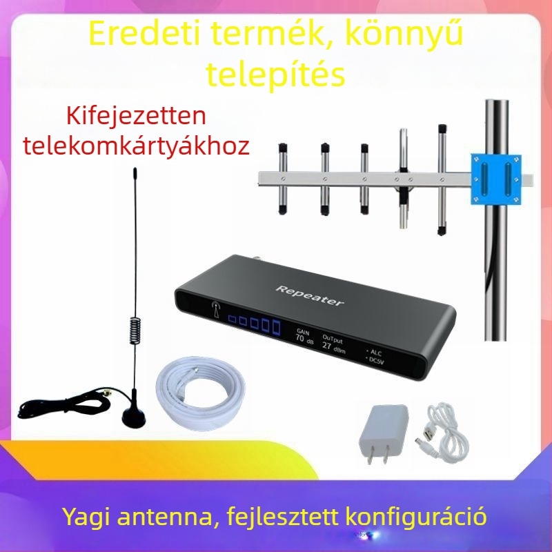 Mobiltelefon-jel erősítő otthoni használatra vidéki, hegyvidéki területeken (Modell 1, Relé távolság: 1, Villámvédelem: Nincs)