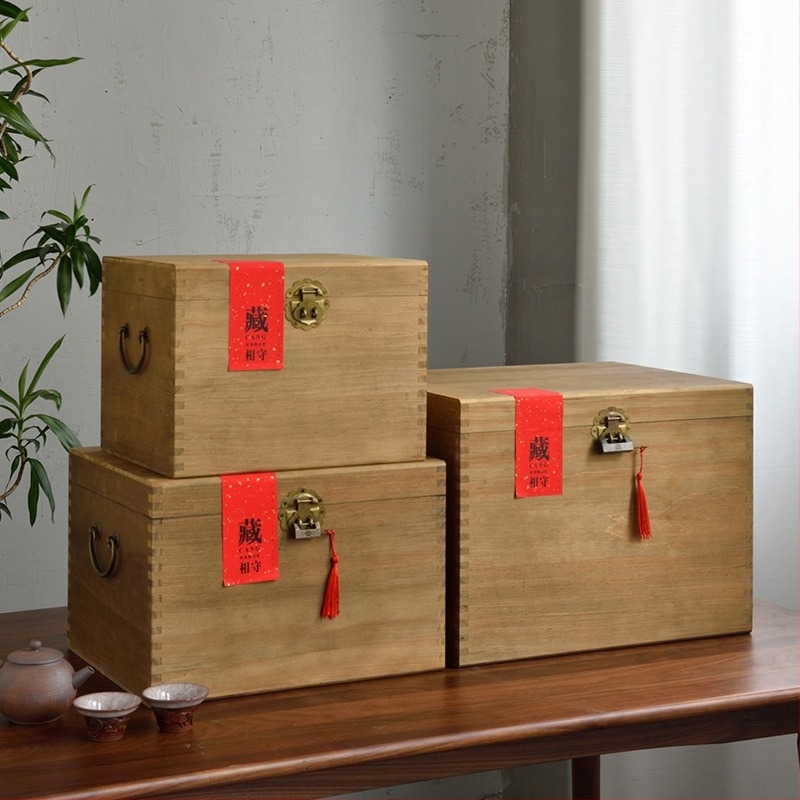 CD0410 Bambuszból készült tea tároló doboz, testreszabható logó nyomtatás, Pu-erh, fekete és fehér tea számára
