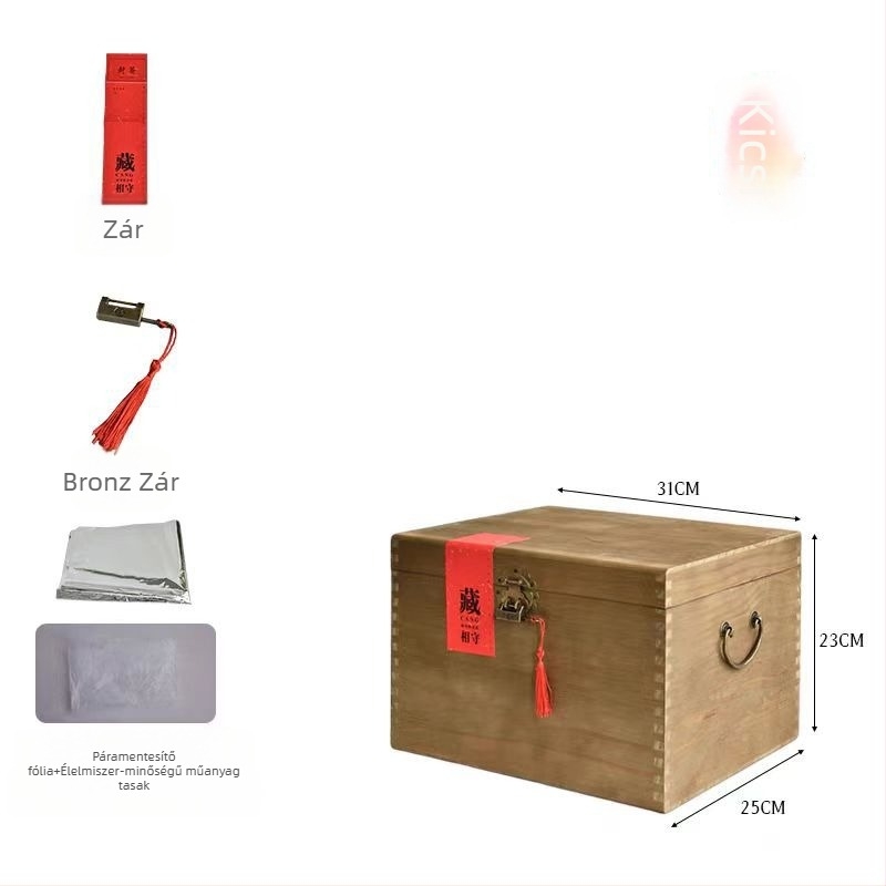 CD0410 Bambuszból készült tea tároló doboz, testreszabható logó nyomtatás, Pu-erh, fekete és fehér tea számára