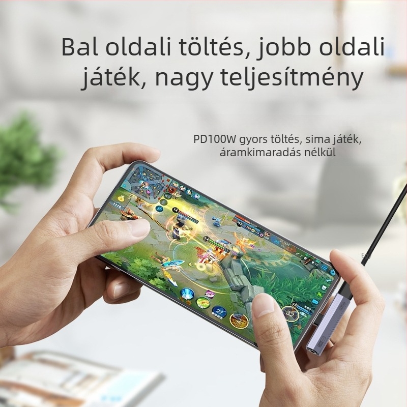 Type-C 2-in-1 audió átalakító fejhallgatóhoz és töltéshez — PD100W gyors töltés, digitális audió dekódolás, kompatibil Huawei, Xiaomi, Honor, Oppo, iPhone 17 és más USB-C eszközökkel