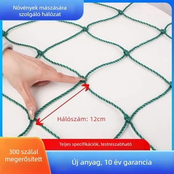 Műanyag növények kapaszkodó háló – típus: kapaszkodó háló; Márka: Yuduohuan; Alkalmas kerthez, erkélyhez, üvegházhoz; támogatja szőlőt, görögdinnyét, babot és egyéb futó növényeket