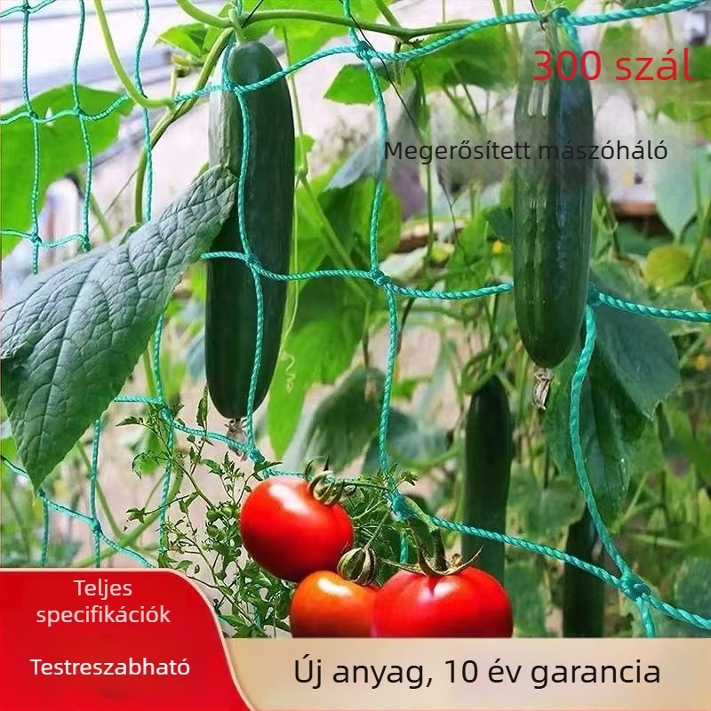 Műanyag növények kapaszkodó háló – típus: kapaszkodó háló; Márka: Yuduohuan; Alkalmas kerthez, erkélyhez, üvegházhoz; támogatja szőlőt, görögdinnyét, babot és egyéb futó növényeket