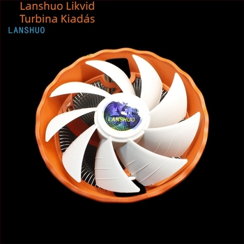 Swirl verziós CPU hűtő, réz- és alumínium ötvözet, légáramlásos hűtés, 2 hőcsövek, USB portok: 2