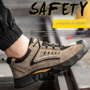 Munkavédelmi cipő acél orrvédővel, átütésálló, ütésálló, kopásálló, alacsony bokarész dizájn