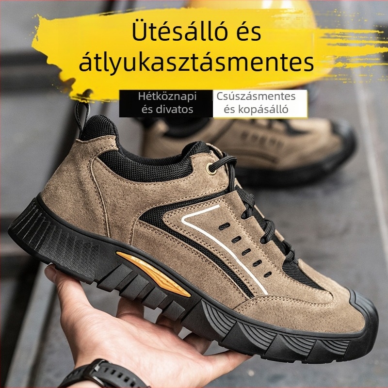 Munkavédelmi cipő acél orrvédővel, átütésálló, ütésálló, kopásálló, alacsony bokarész dizájn