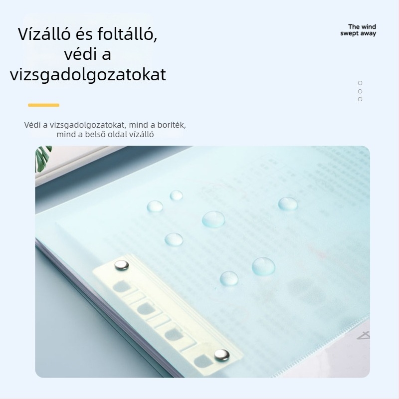 Yaxing PP mappa erős csiptetővel és lemezes rögzítéssel, matt vízálló felület, nyomtatás nélkül