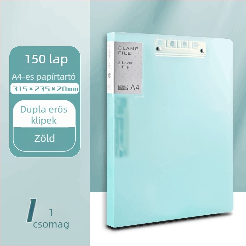 Yaxing PP mappa erős csiptetővel és lemezes rögzítéssel, matt vízálló felület, nyomtatás nélkül