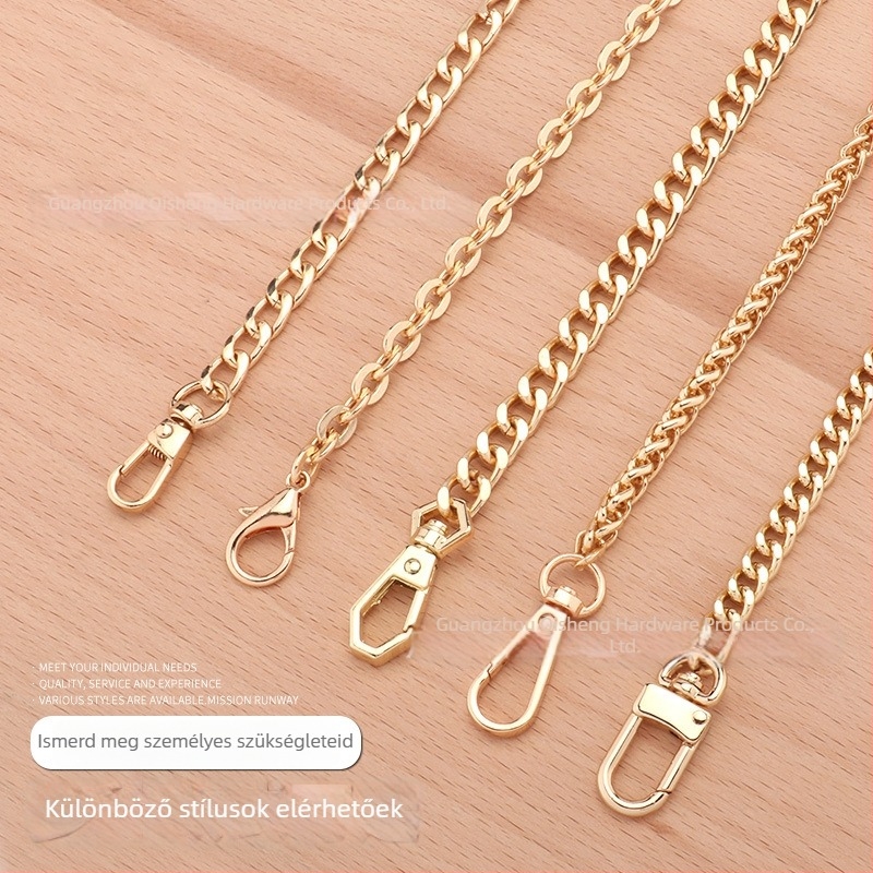 Crossbody táska tekeredő lánc vállpánttal, cserélhető fém lánc, festett felület, Qisheng hardware, testreszabható