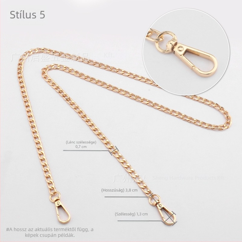 Crossbody táska tekeredő lánc vállpánttal, cserélhető fém lánc, festett felület, Qisheng hardware, testreszabható