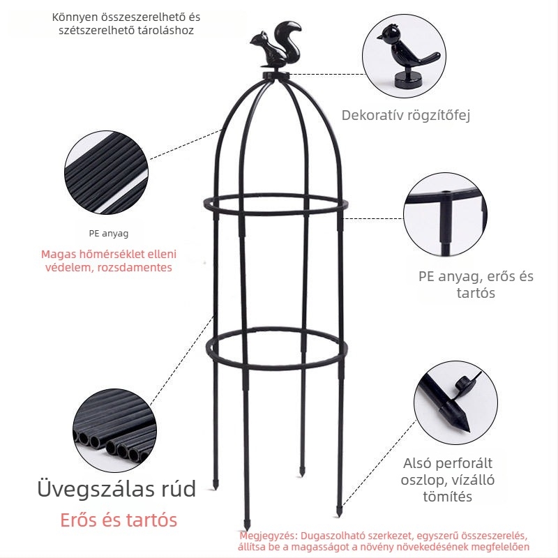Balkonhoz való kapaszkodó keret és virágtartó állvány
