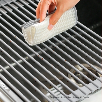 Konyhai mosogató lefolyó állvány, összecsukható, falra szerelhető, telepítés nélkül