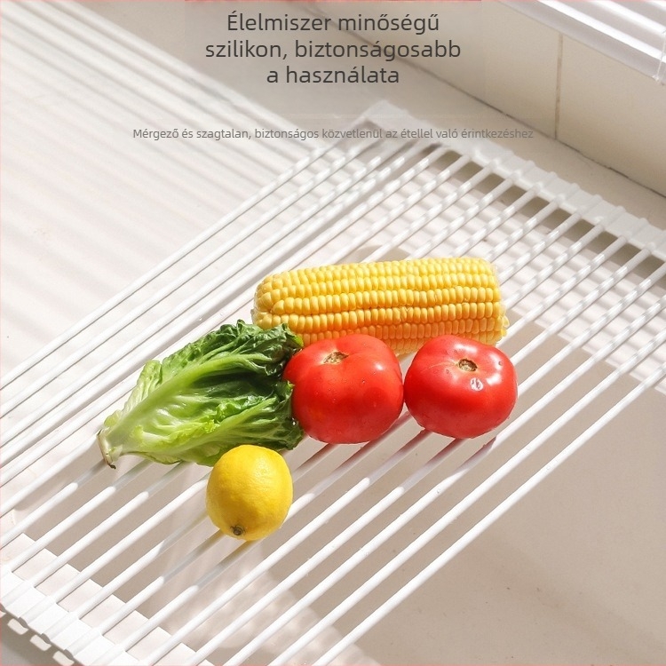 Konyhai mosogató lefolyó állvány, összecsukható, falra szerelhető, telepítés nélkül