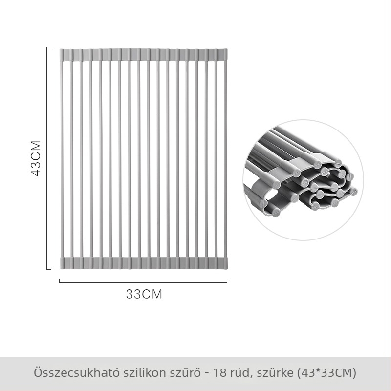 Konyhai mosogató lefolyó állvány, összecsukható, falra szerelhető, telepítés nélkül