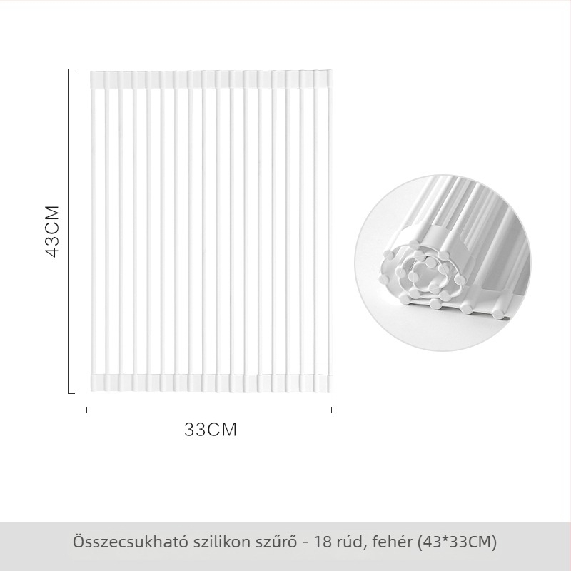 Konyhai mosogató lefolyó állvány, összecsukható, falra szerelhető, telepítés nélkül