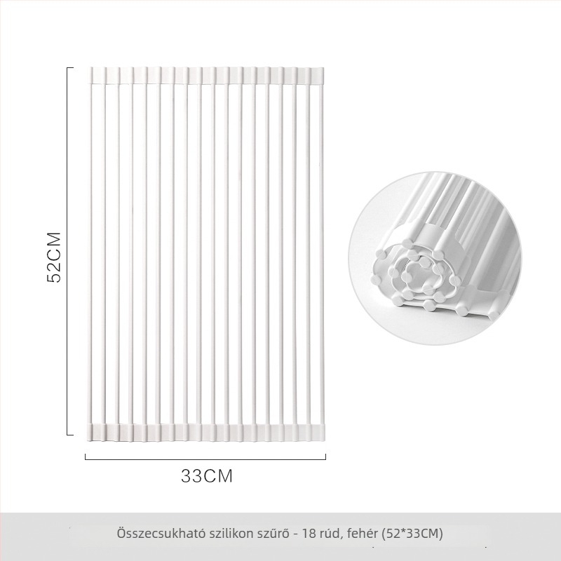 Konyhai mosogató lefolyó állvány, összecsukható, falra szerelhető, telepítés nélkül